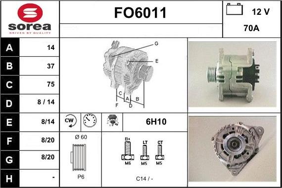 Sera FO6011 - Alternator car-mod.net