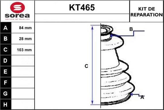 Sera KT465 - Bellow, drive shaft car-mod.net