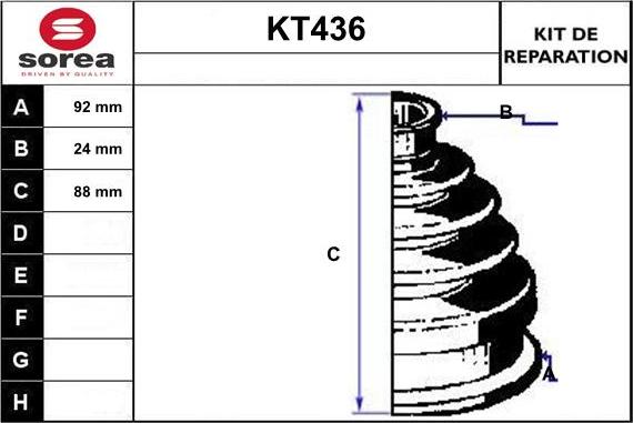 Sera KT436 - Bellow, drive shaft car-mod.net