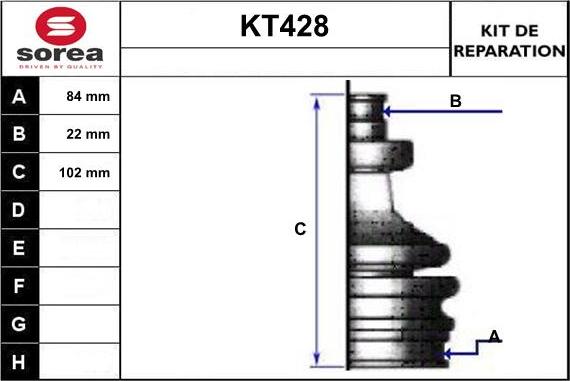 Sera KT428 - Bellow, drive shaft car-mod.net