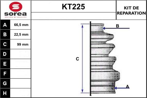 Sera KT225 - Bellow, drive shaft car-mod.net