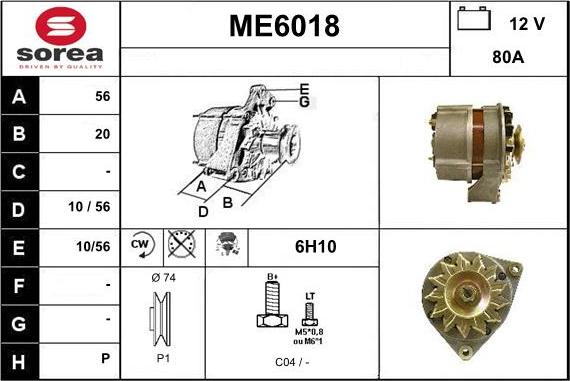 Sera ME6018 - Alternator car-mod.net