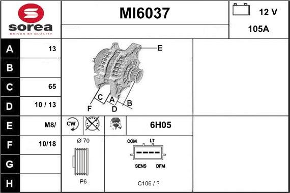 Sera MI6037 - Alternator car-mod.net