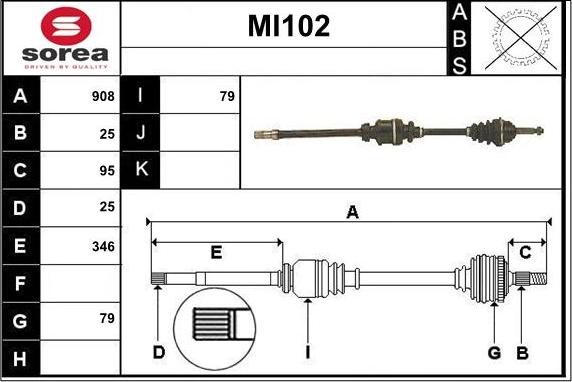 Sera MI102 - Drive Shaft car-mod.net
