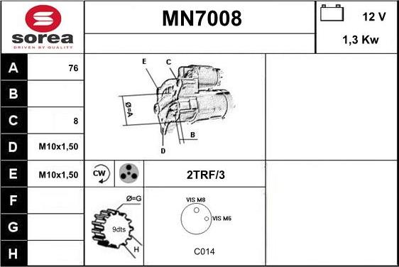 Sera MN7008 - Starter car-mod.net