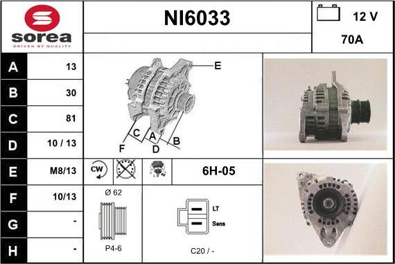 Sera NI6033 - Alternator car-mod.net