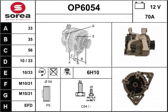 Sera OP6054 - Alternator car-mod.net