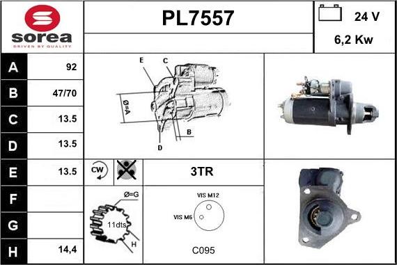 Sera PL7557 - Starter car-mod.net
