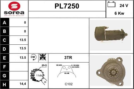 Sera PL7250 - Starter car-mod.net