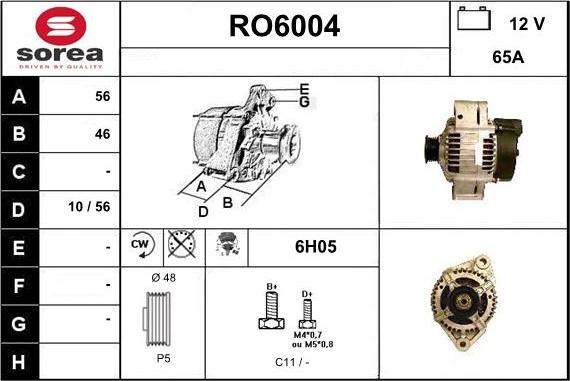 Sera RO6004 - Alternator car-mod.net
