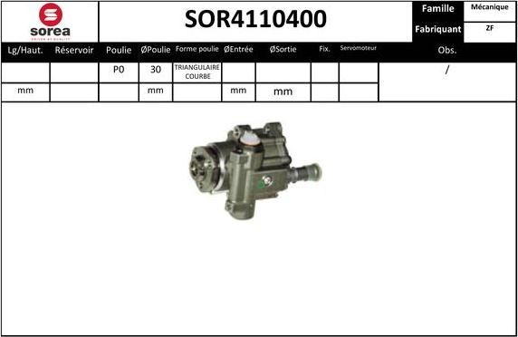 Sera SOR4110400 - Hydraulic Pump, steering system car-mod.net