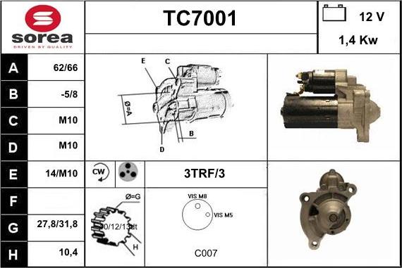 Sera TC7001 - Starter car-mod.net