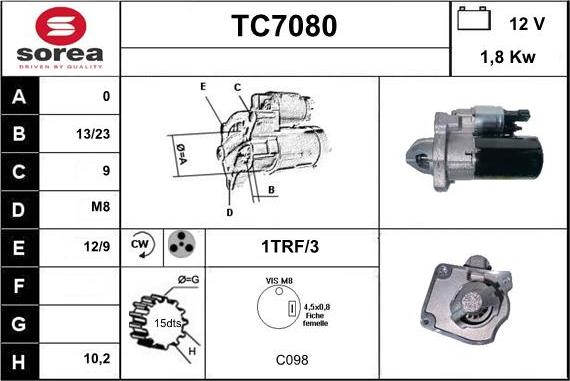 Sera TC7080 - Starter car-mod.net