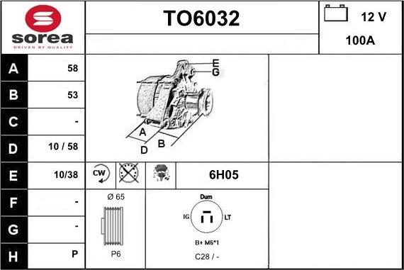 Sera TO6032 - Alternator car-mod.net