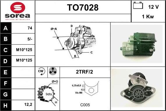 Sera TO7028 - Starter car-mod.net