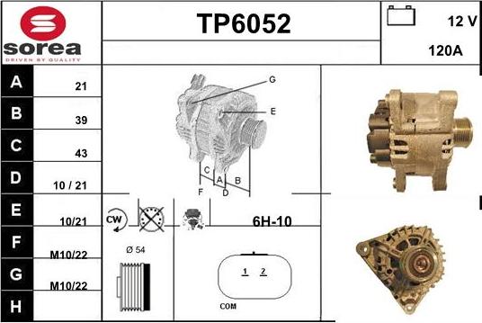 Sera TP6052 - Alternator car-mod.net