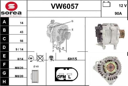 Sera VW6057 - Alternator car-mod.net