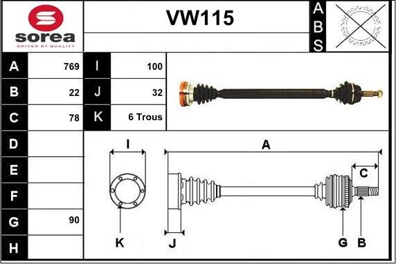 Sera VW115 - Drive Shaft car-mod.net