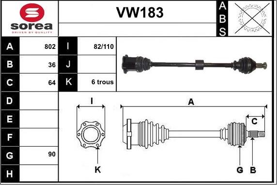 Sera VW183 - Drive Shaft car-mod.net