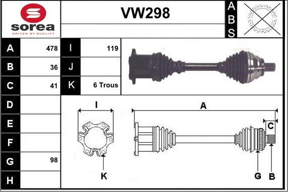 Sera VW298 - Drive Shaft car-mod.net