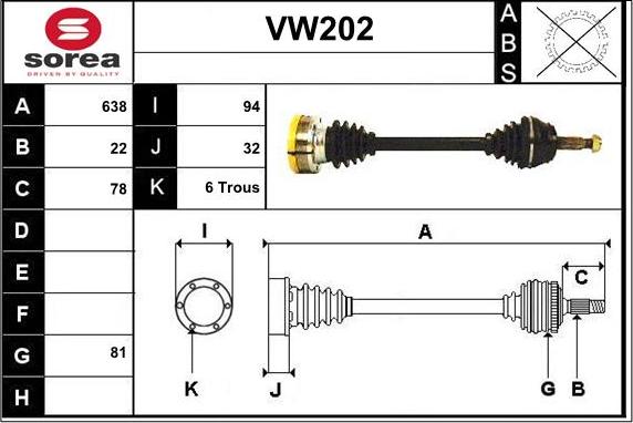 Sera VW202 - Drive Shaft car-mod.net