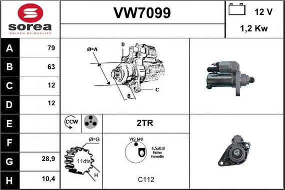 Sera VW7099 - Starter car-mod.net
