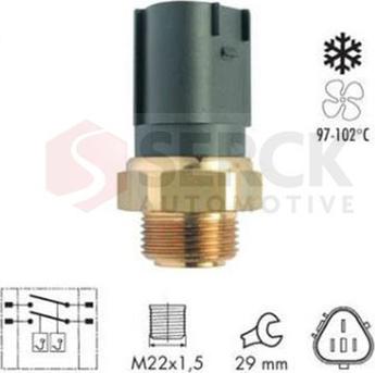 SERCK AUTOMOTIVE CFS0010 - Temperature Switch, radiator / air conditioner fan car-mod.net