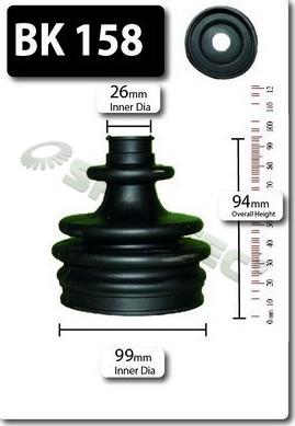 Shaftec BK158 - Bellow, drive shaft car-mod.net