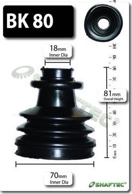 Shaftec BK80 - Bellow, drive shaft car-mod.net