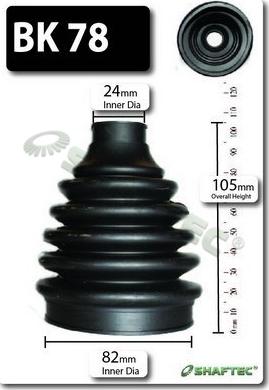 Shaftec BK78 - Bellow, drive shaft car-mod.net