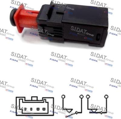 Sidat 5.140080A2 - Brake Light Switch / Clutch car-mod.net