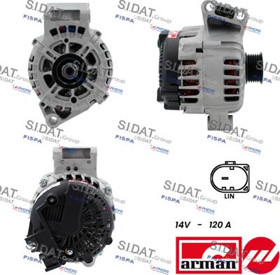 Sidat A12VA0157 - Alternator car-mod.net
