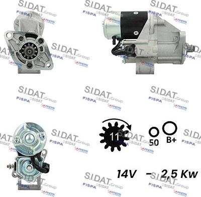 Sidat S12DE0166A2 - Starter car-mod.net