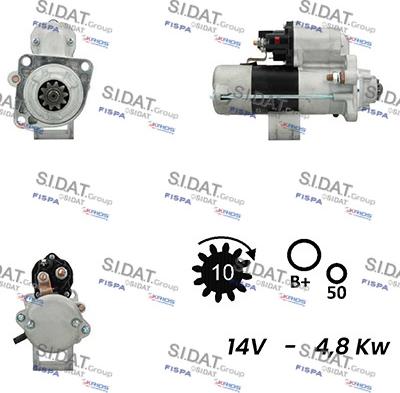 Sidat S12DE0708A2 - Starter car-mod.net