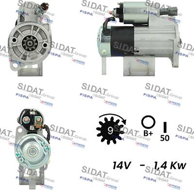 Sidat S12MH0332A2 - Starter car-mod.net