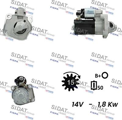 Sidat S12VA0615A2 - Starter car-mod.net
