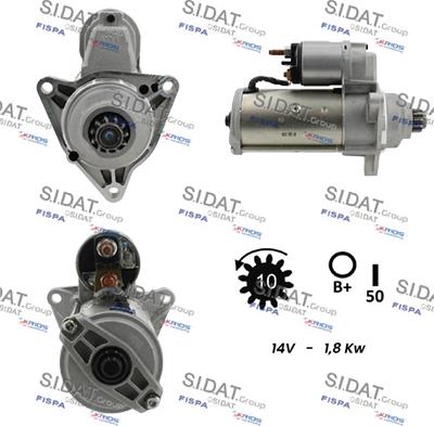 Sidat S12VA0058 - Starter car-mod.net
