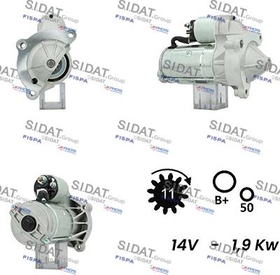 Sidat S12VA0035A2 - Starter car-mod.net