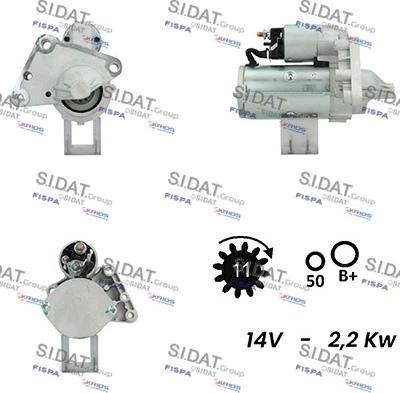 Sidat S12VA0153A2 - Starter car-mod.net