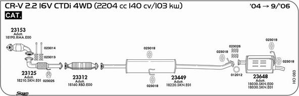 Sigam HO083 - Exhaust System car-mod.net