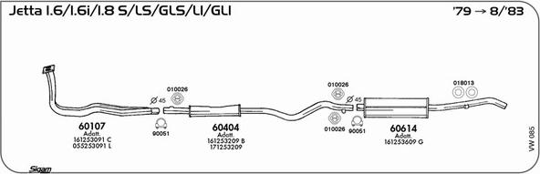 Sigam VW085 - Exhaust System car-mod.net