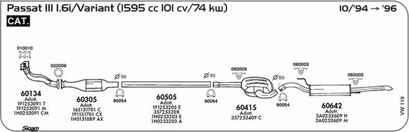 Sigam VW119 - Exhaust System car-mod.net