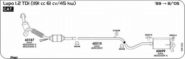 Sigam VW255 - Exhaust System car-mod.net