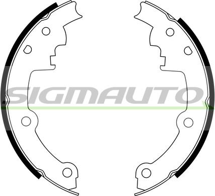 SIGMAUTO SFD552 - Drum Brake Shoe Set car-mod.net