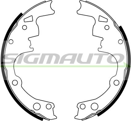 SIGMAUTO SFD514 - Drum Brake Shoe Set car-mod.net