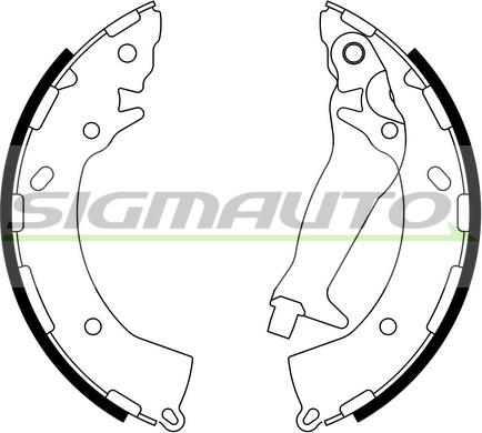 SIGMAUTO SFA744 - Drum Brake Shoe Set car-mod.net