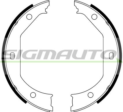 SIGMAUTO SFA080 - Brake Shoe Set, parking brake car-mod.net