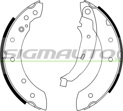 SIGMAUTO 1418 - Drum Brake Shoe Set car-mod.net