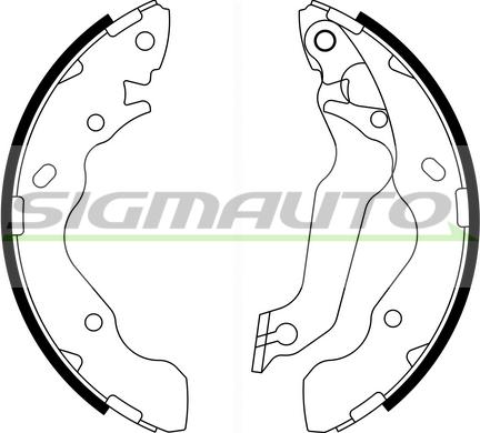 SIGMAUTO SFA741 - Drum Brake Shoe Set car-mod.net