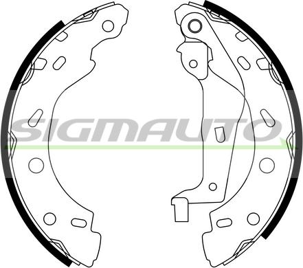 SIGMAUTO SFA308 - Drum Brake Shoe Set car-mod.net